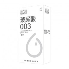 第六感玻尿酸003超薄10只装避孕套水溶性超润滑贴身超薄情趣用品