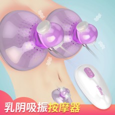 取悦乳房按摩器乳阴吸振双振按摩器女用乳房刺激自慰情趣用品